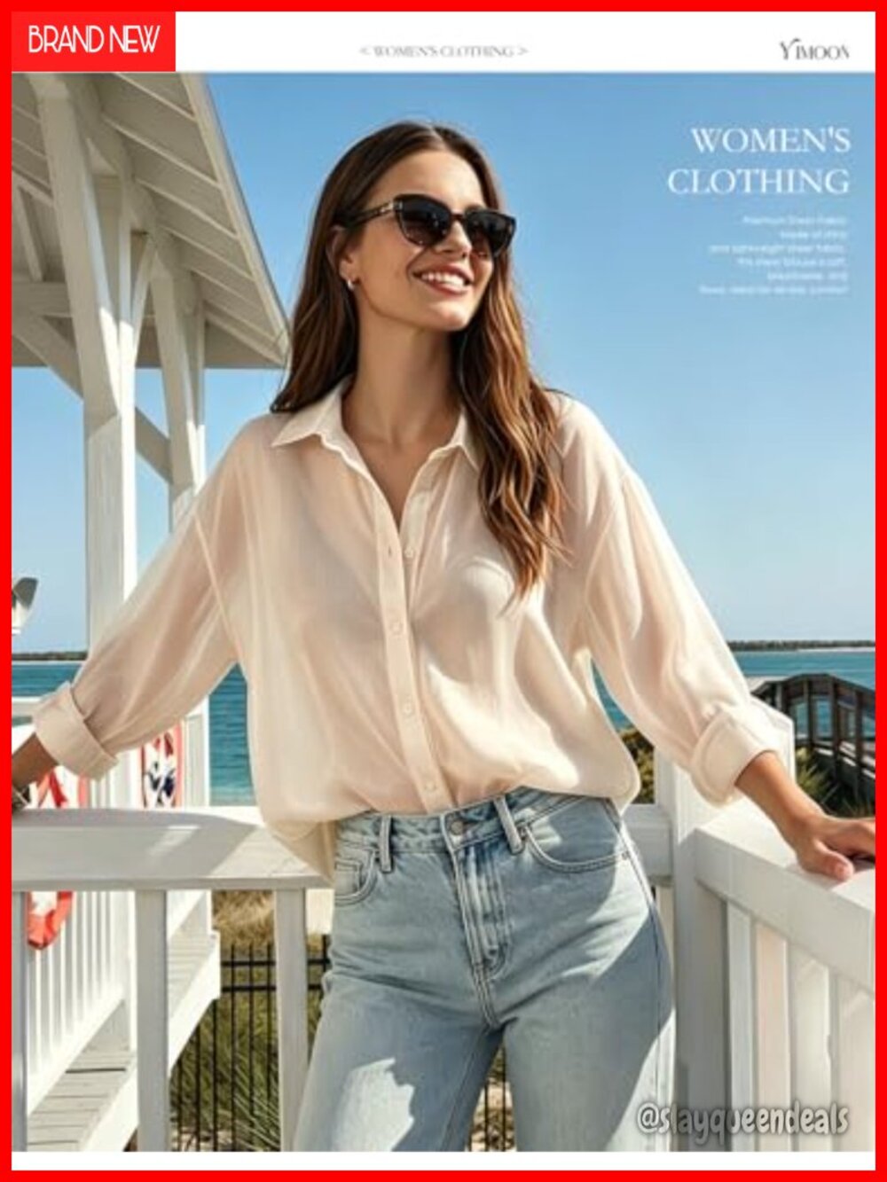 Sheer Mesh Button Down Long Sleeve Blouse Shiny See Through Top Layering Shirt - Picture 6 of 7
